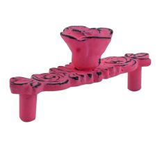 Queen Pink Rose Distressed Iron Pull Cabinet Handles